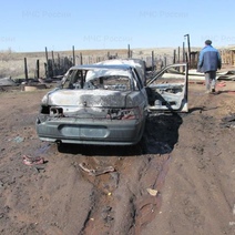 Житель Оренбуржья по неосторожности сжег свое авто и гараж