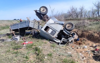 В Домбаровском районе в жутком ДТП пострадали два человека