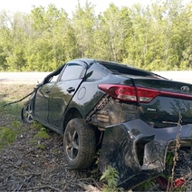 Под Бузулуком водитель без прав, нарушивший 13 раз ПДД, слетел в кювет