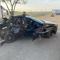 В Оренбургском районе водитель «Лады Гранты» влетел в грузовик