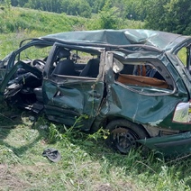 Под Кувандыком в кювет опрокинулся нетрезвый водитель на «Фольксваген Шаран»