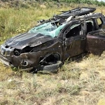 В Оренбуржье на трассе перевернулась иномарка: пострадали дети