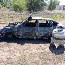 В Соль-Илецке на территории колледжа сгорел автомобиль