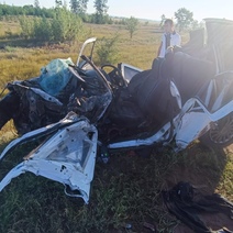 Под Бузулуком в жёстком ДТП с автобусом получили травмы двое