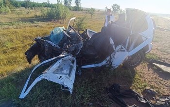 Под Бузулуком в жёстком ДТП с автобусом получили травмы двое
