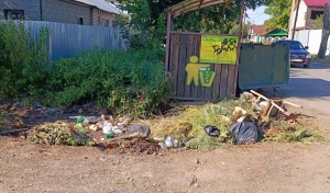 Болото появилось возле контейнерной площадки в центре Оренбурга