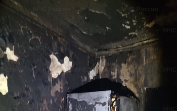 В Оренбурге на проспекте Гагарина в квартире полыхала кухня