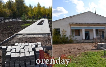 В Оренбуржье Аллею славы благоустраивают рядом с развалинами ДК