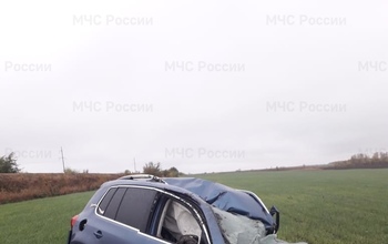 Под Бузулуком в ДТП погиб человек из опрокинувшегося Фольксвагена (18+)