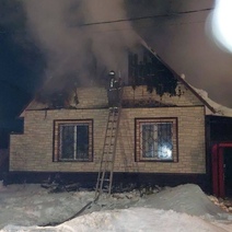 В центре Оренбурга произошел крупный пожар