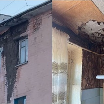 В Оренбурге обвалилась часть стены жилой пятиэтажки