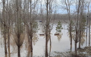 Ситуация с паводком в Оренбурге 6 апреля