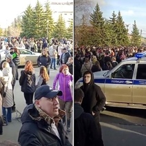 Жители затопленного Орска вышли на стихийный митинг