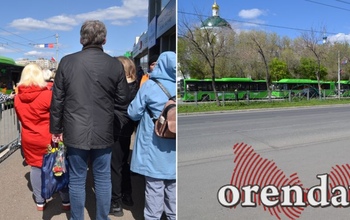На ул. Чкалова продолжают простаивать автобусы, пока их ждут оренбуржцы