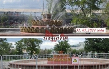 Фонтан у Дома советов в Оренбурге отключили после суток работы 