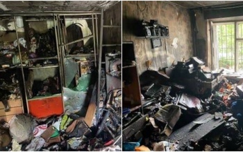 В Оренбурге из-за пожара в квартире пятиэтажки пришлось спасать соседей