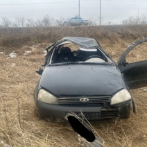 В Сакмаре водитель съехал в кювет и перевернулся 