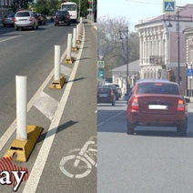 Велодорожка на улице Постникова в Оренбурге уже третий год остаётся без столбиков