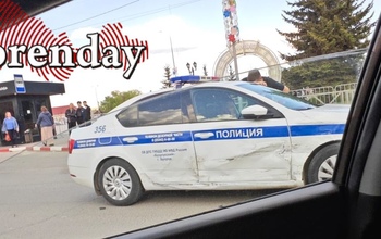 В Бузулуке внедорожник протаранил полицейскую машину