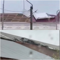 В Оренбуржье сильный ветер ломал деревья и снес часть крыши в колледже, в страну Оз никто не улетел