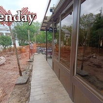 В Оренбурге все-таки приступили к демонтажу веранды кафе «Ege» в сквере им Ленина