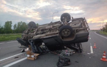 Под Оренбургом перевернулся УАЗ
