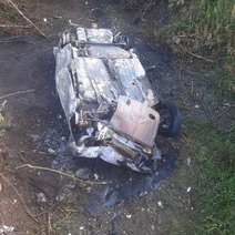 В Красногвардейском районе автомобиль под управлением пьяного водителя слетел в кювет и загорелся