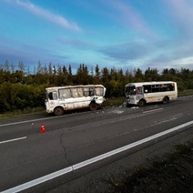 В Оренбургском районе дорогу не поделили два ПАЗа