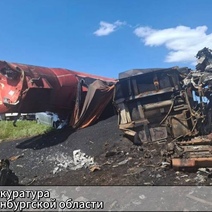 После гибели водителей в результате столкновения и возгорания двух большегрузов в Оренбургской области пройдет прокурорская проверка