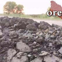 В Первомайском районе опасный участок дороги шокирует автомобилистов буграми