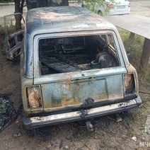 В Новотроицке сгорел отечественный автомобиль