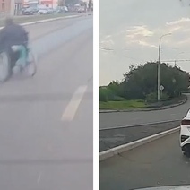 В Оренбурге инвалид-колясочник разъезжал посреди оживленной проезжей части