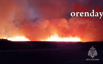 Тушить пожар возле Ириклинского водохранилища мешал порывистый ветер