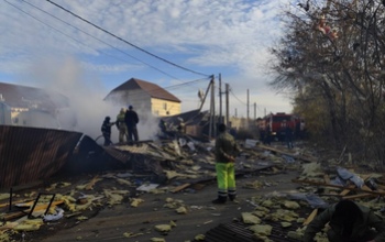 В Оренбурге от хлопка газа разнесло частный дом