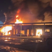 В Бузулуке ночью сгорел гаражный комплекс