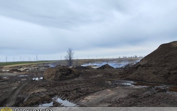 Под Сорочинском почти месяц не могут потушить тлеющую лузгу