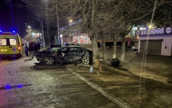 В Орске 21-летний водитель на скорости влетел в дерево