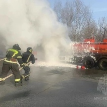 В Орске при тушении бензовоза пострадал мужчина