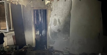 В Орске во время пожара в квартире пострадала женщина