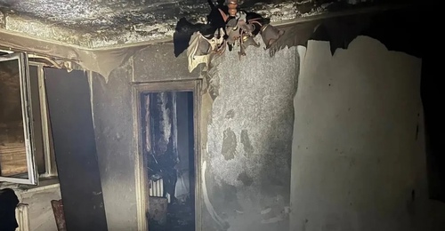 В Орске во время пожара в квартире пострадала женщина