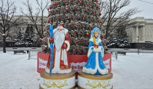 В Оренбурге у Дома Советов открылась новая новогодняя фотозона