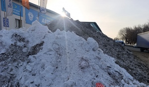 Оренбург временно утратил не только часть тротуаров, но и парковок