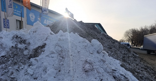 Оренбург временно утратил не только часть тротуаров, но и парковок