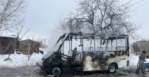 В Орске сгорел очередной общественный транспорт