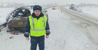 В Оренбуржье при столкновении минивена и большегруза погибли два человека (18+)
