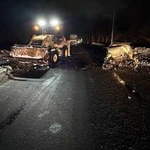 Легковой автомобиль и трактор столкнулись в Оренбурге