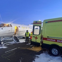 Из Оренбурга в Санкт-Петербург на специализированном самолете доставили трех тяжелобольных пациентов