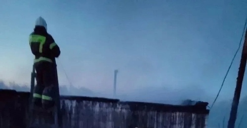 В Переволоцком районе произошел крупный пожар