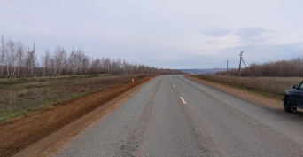 В Оренбуржье 67-летний водитель врезался в километровый столб и слетел в кювет 