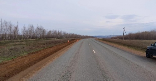 В Оренбуржье 67-летний водитель врезался в километровый столб и слетел в кювет 